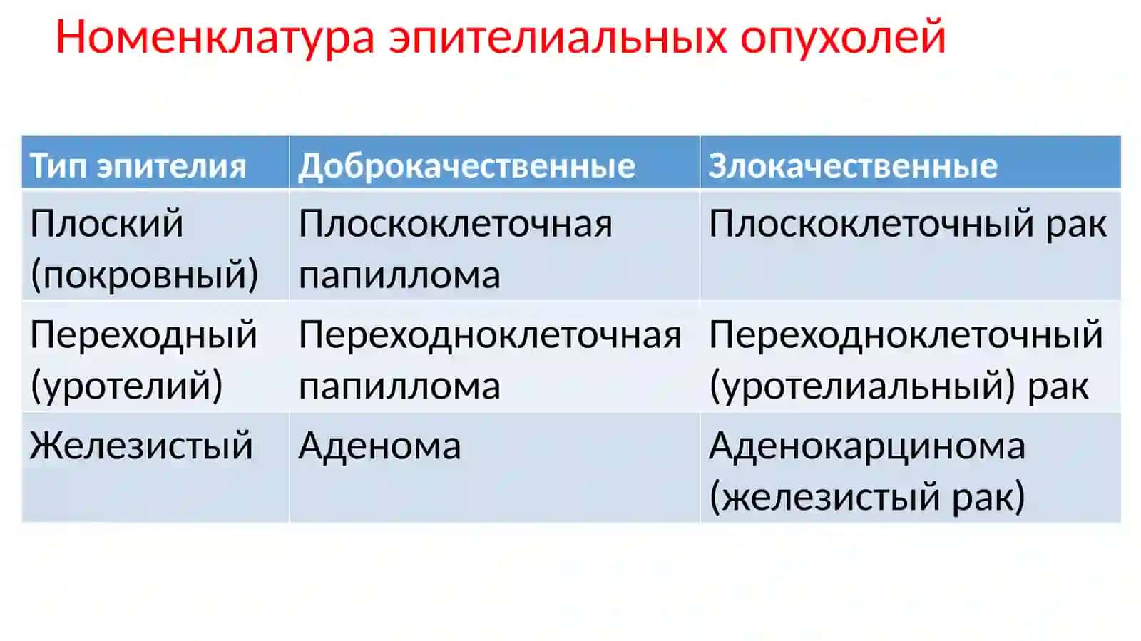 Эпителиальные опухоли 3