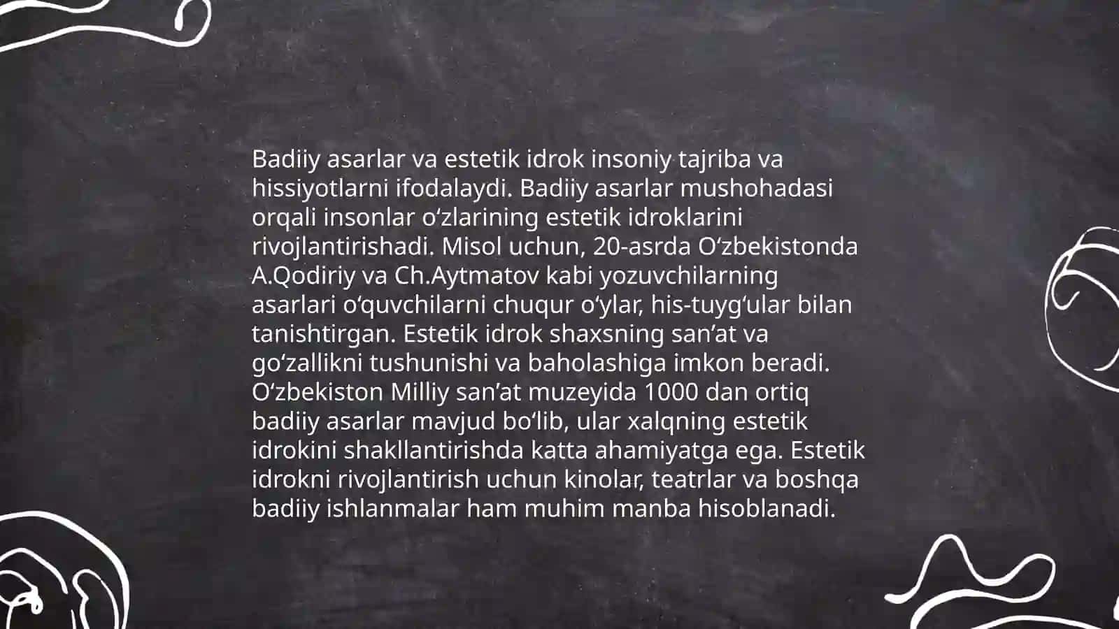 Badiiy asarlar va estetik idrok 3