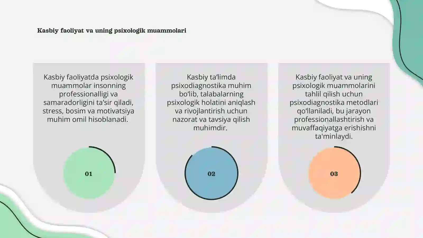 Kasbiy faoliyatning psixologik muammolari 3