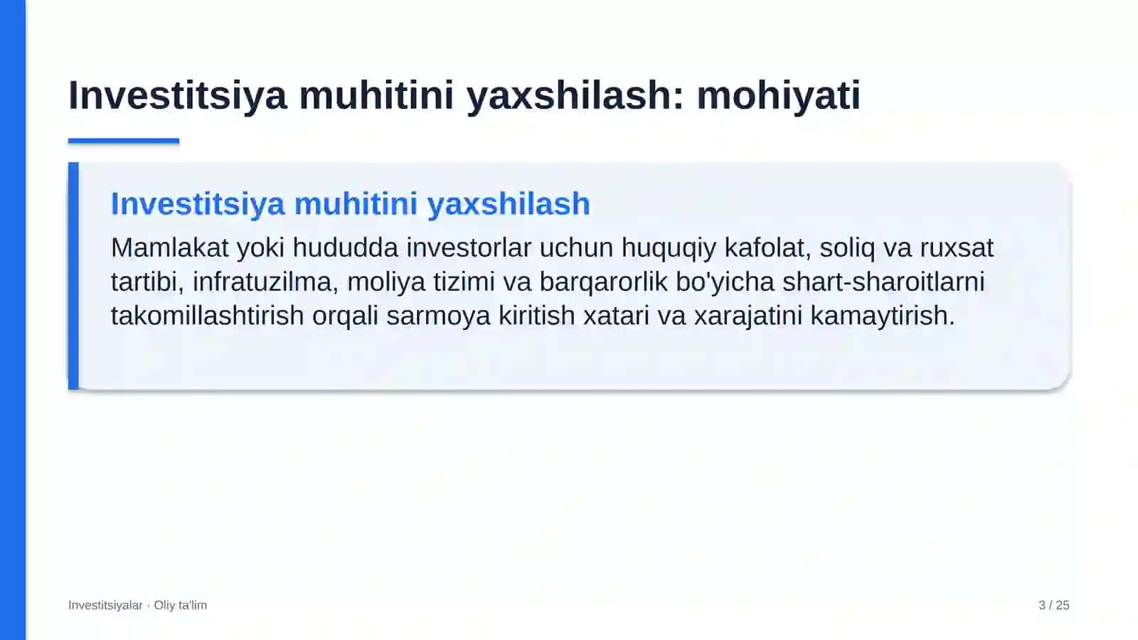 eksport faoliyatida investitsiya muhitini yaxshilash 2183 3