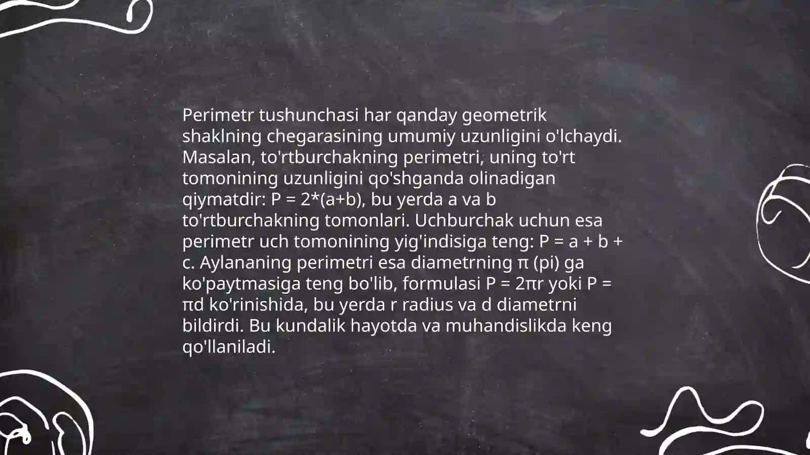Boshlangʻich sinfda perimetr va yuza mavzusida taqdimot tayyorlash 3