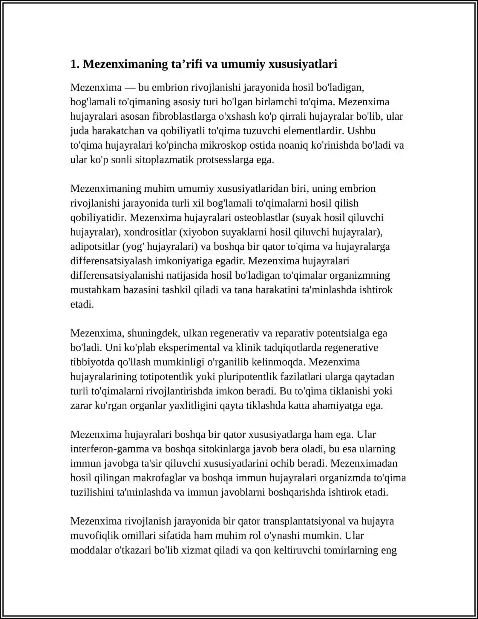 MEZENXIMANING TUZILISHI VA AHAMIYATI 3