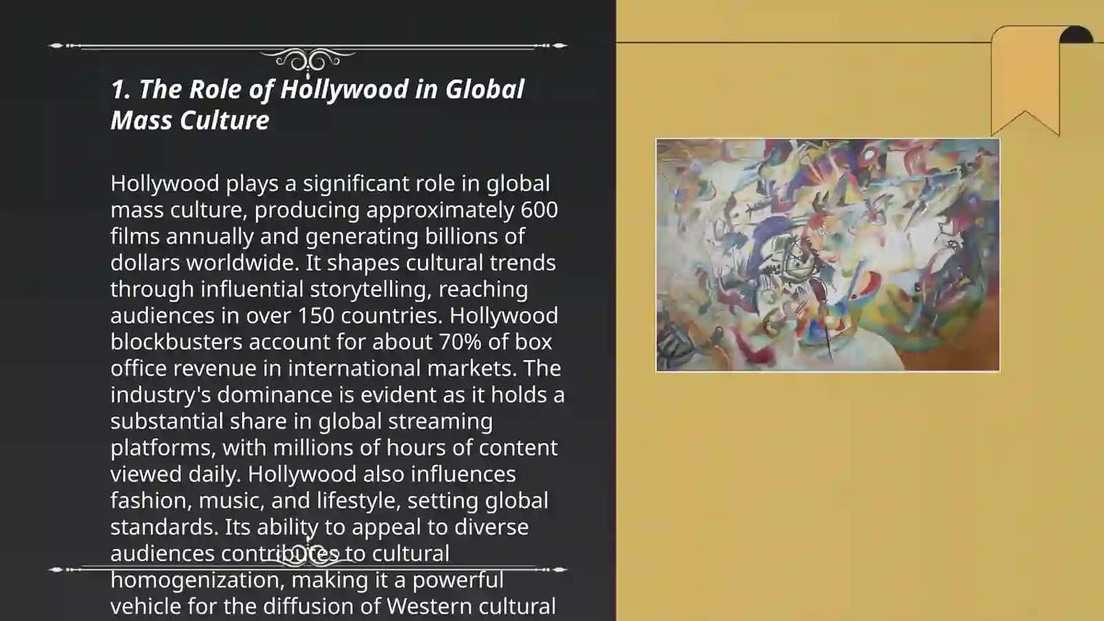 Mass cultural globalization" Bahodirjon Odilov 3