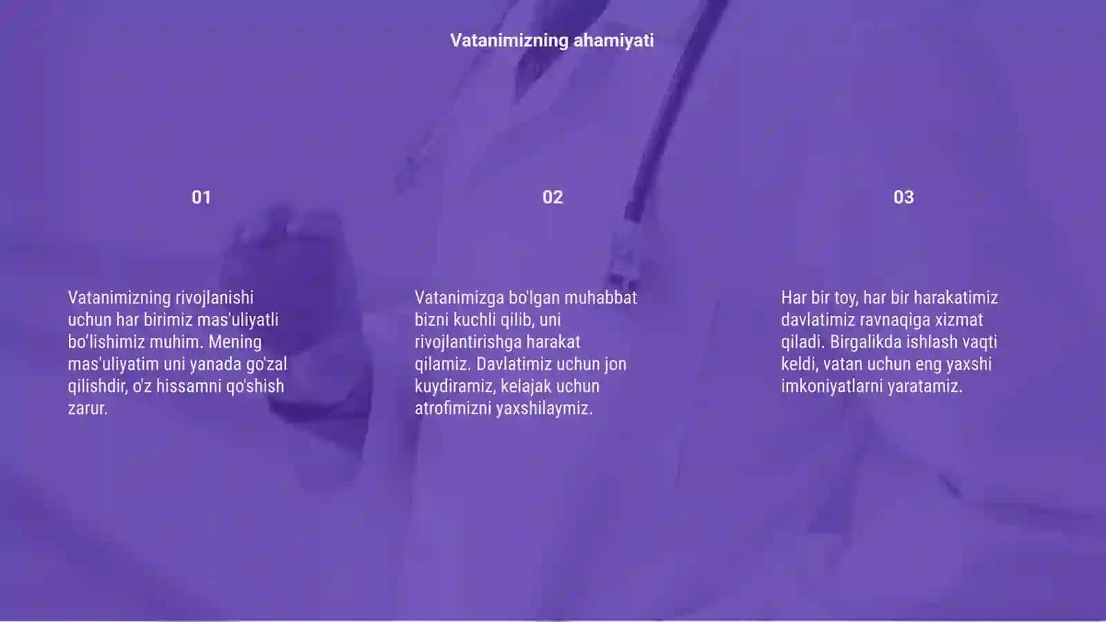 Vatan taraqqiyotiga menham mas'ulman 3