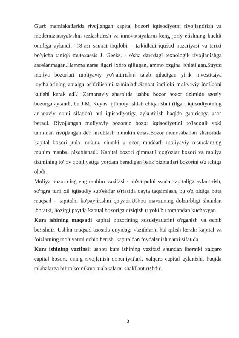 XALQARO MOLIYA BOZORI INTEGRATSIYASI 3