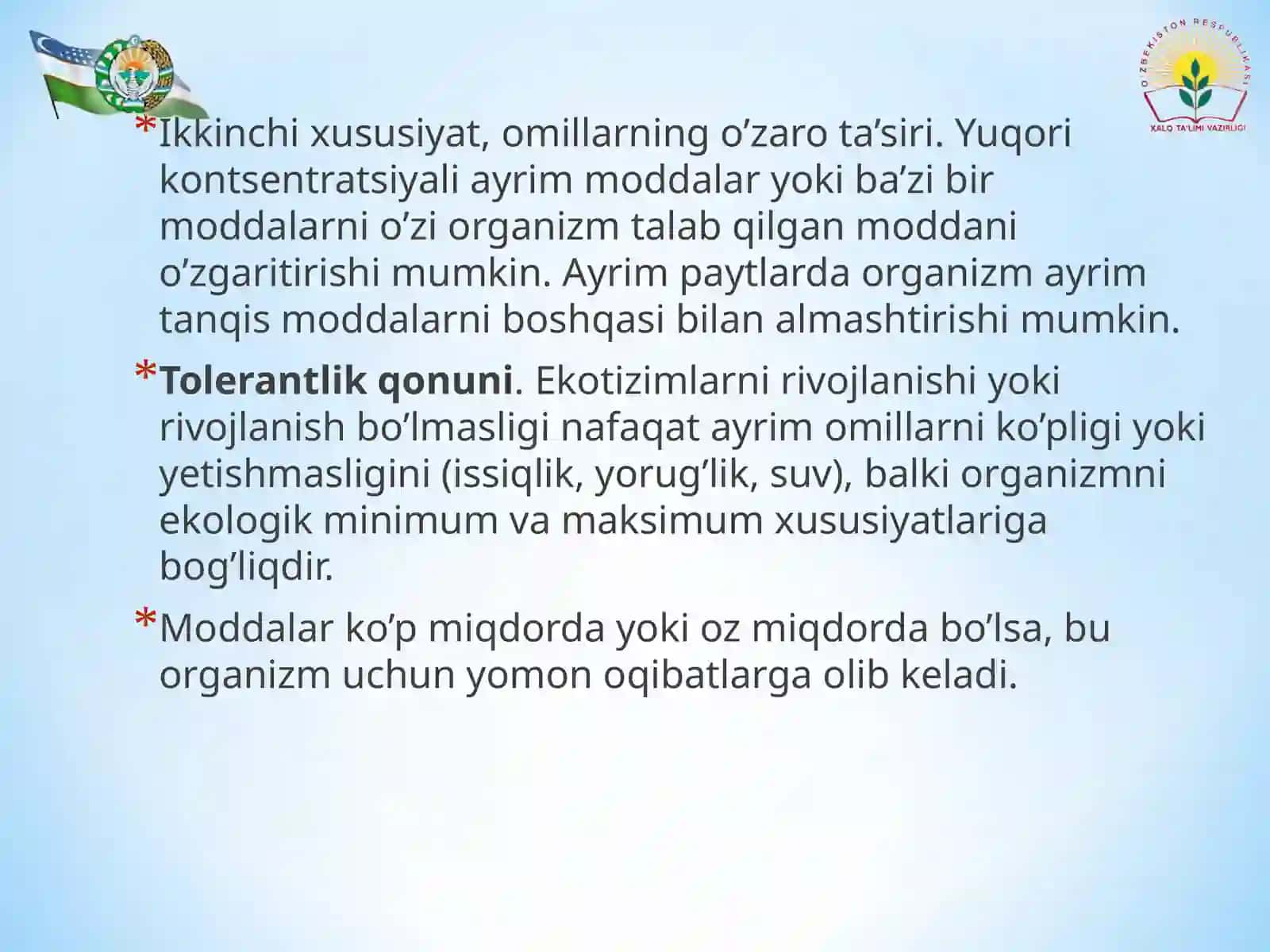 EKOLOGIK QONUNLAR VA ULARNING XUSUSIYATLARI 3