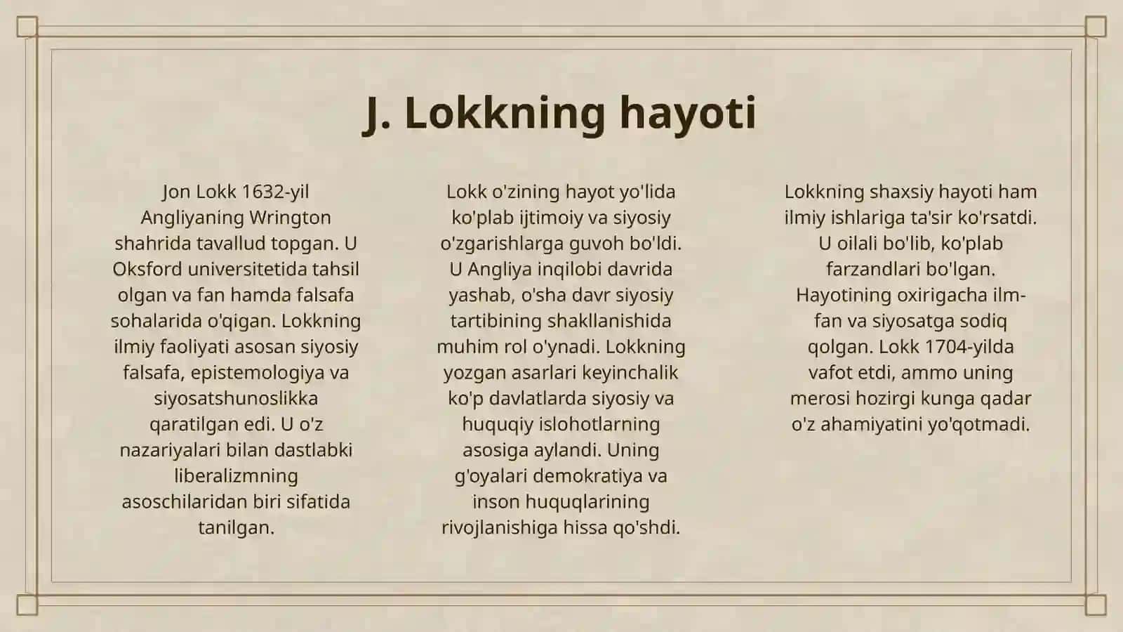 J.LOKK-KLASSIK LIBERALIZM MAFKURASINING ASOSCHISI 3