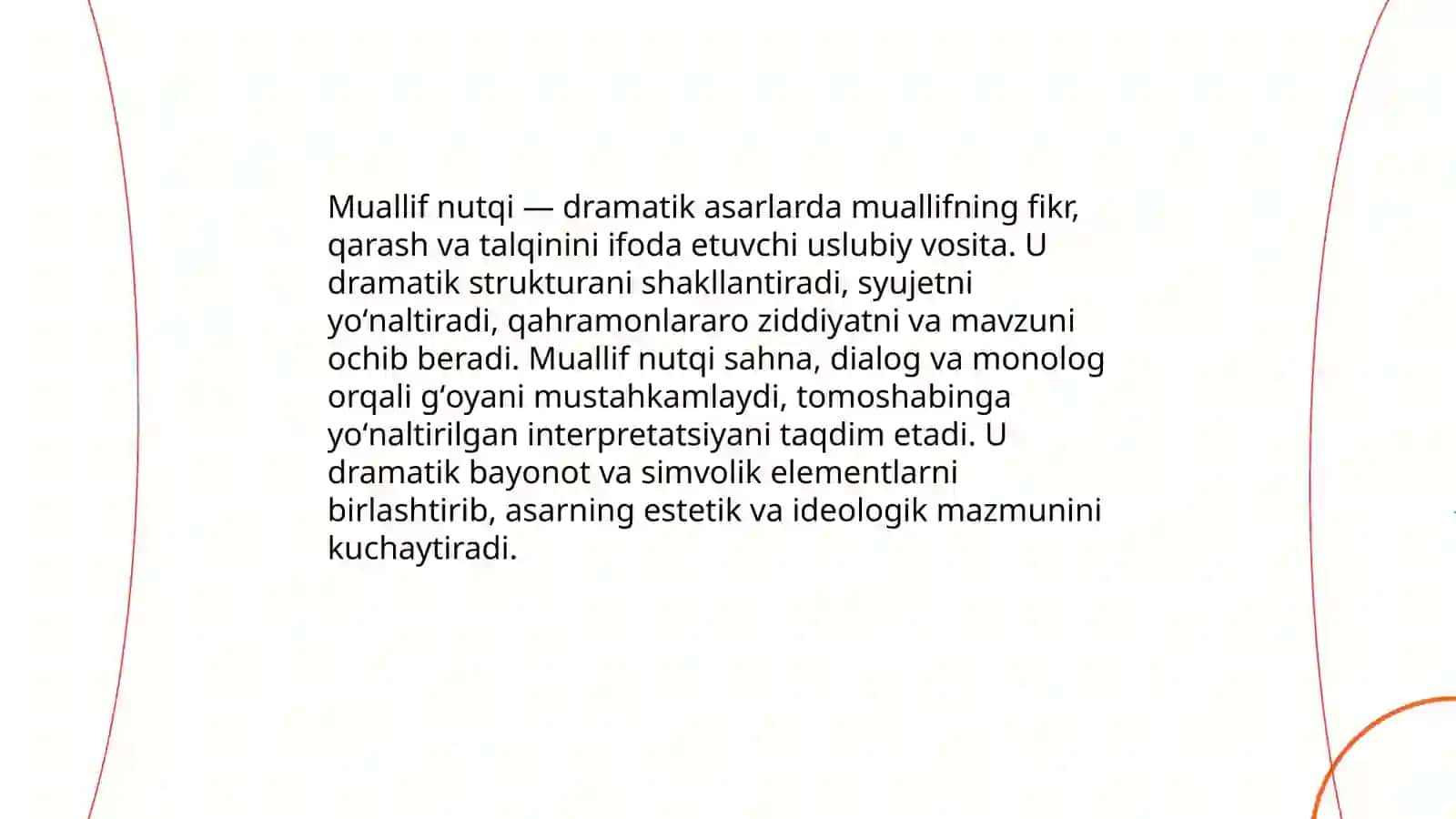 Dramatik asarlarda muallif nutqining oʻrni 3