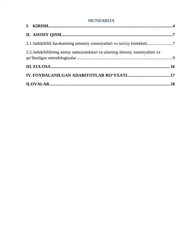 Jadidchilik xarakati mavzusida metodik tavsiya 3