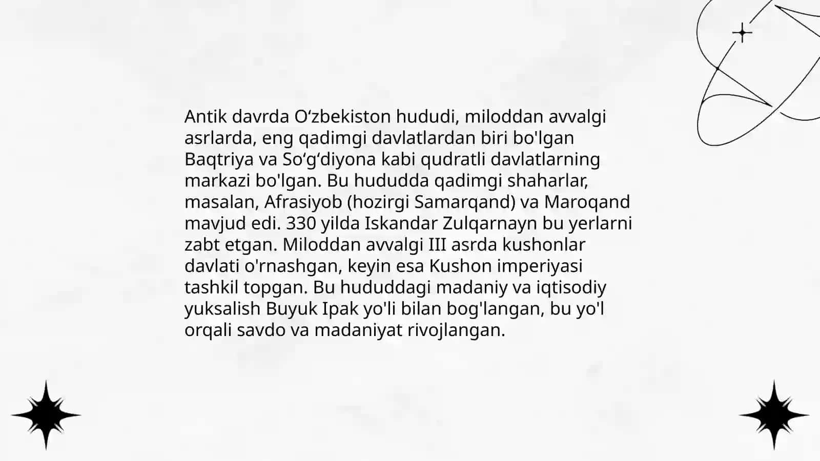Antik davrda Oʻzbekiston hududi 3