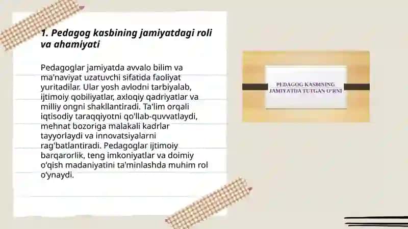 Pedagog kasbining ahamiyati 3
