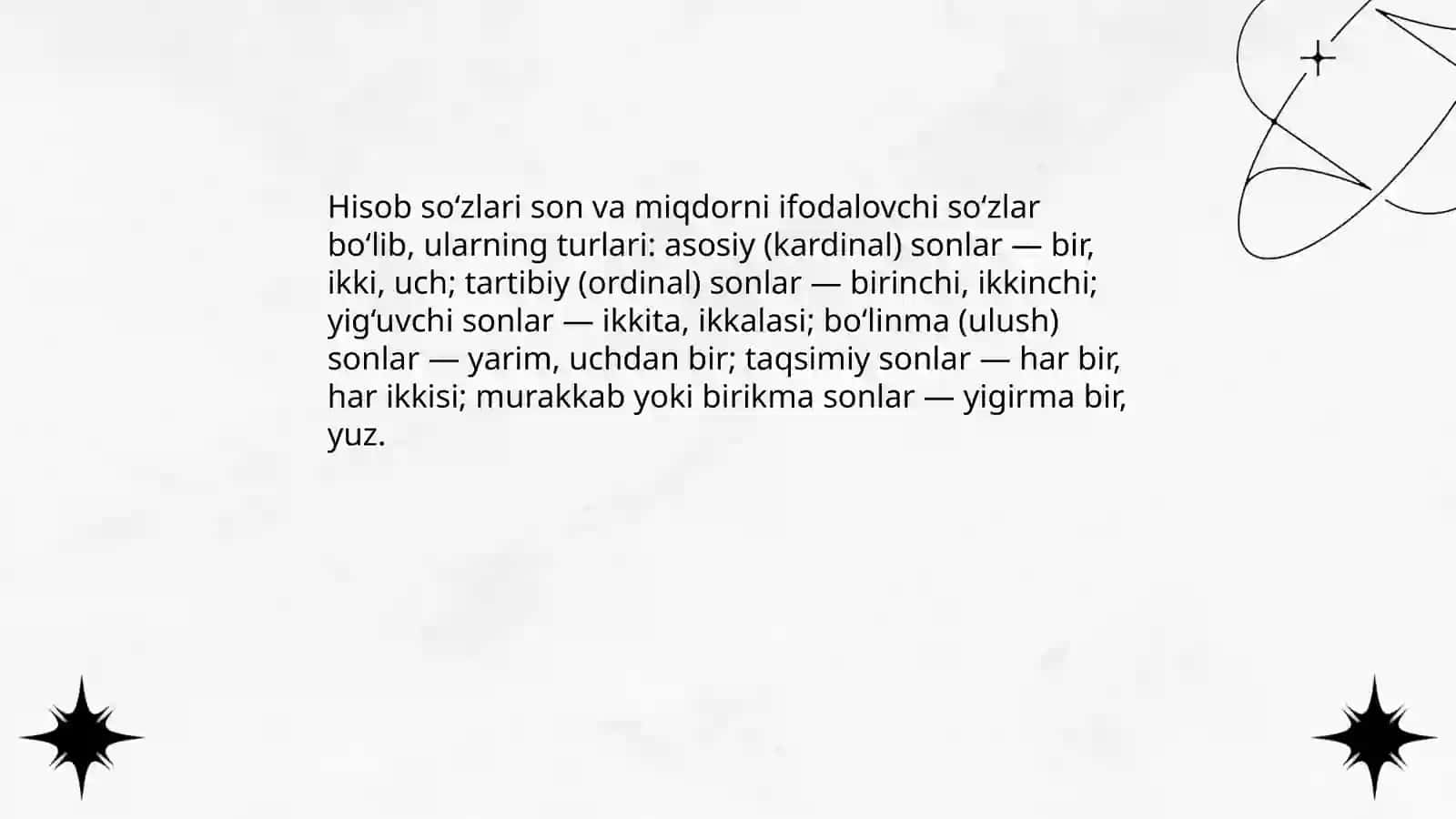 Ona tilida Hisob so'zlari 3