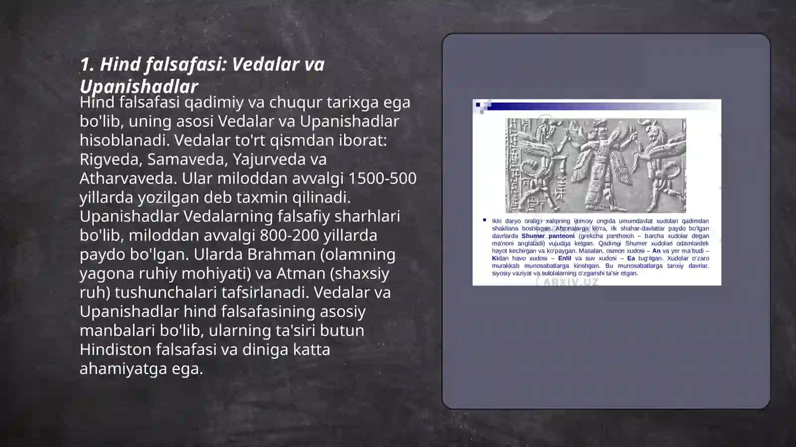 Hind falsafasi: Vedalar va Upanishadlar 3