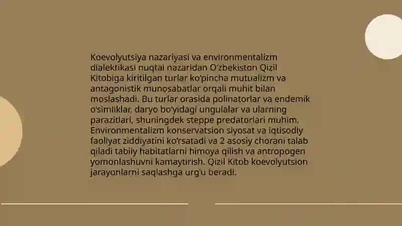 Koevolyutsiya va environmentalizm dialektikasi 3