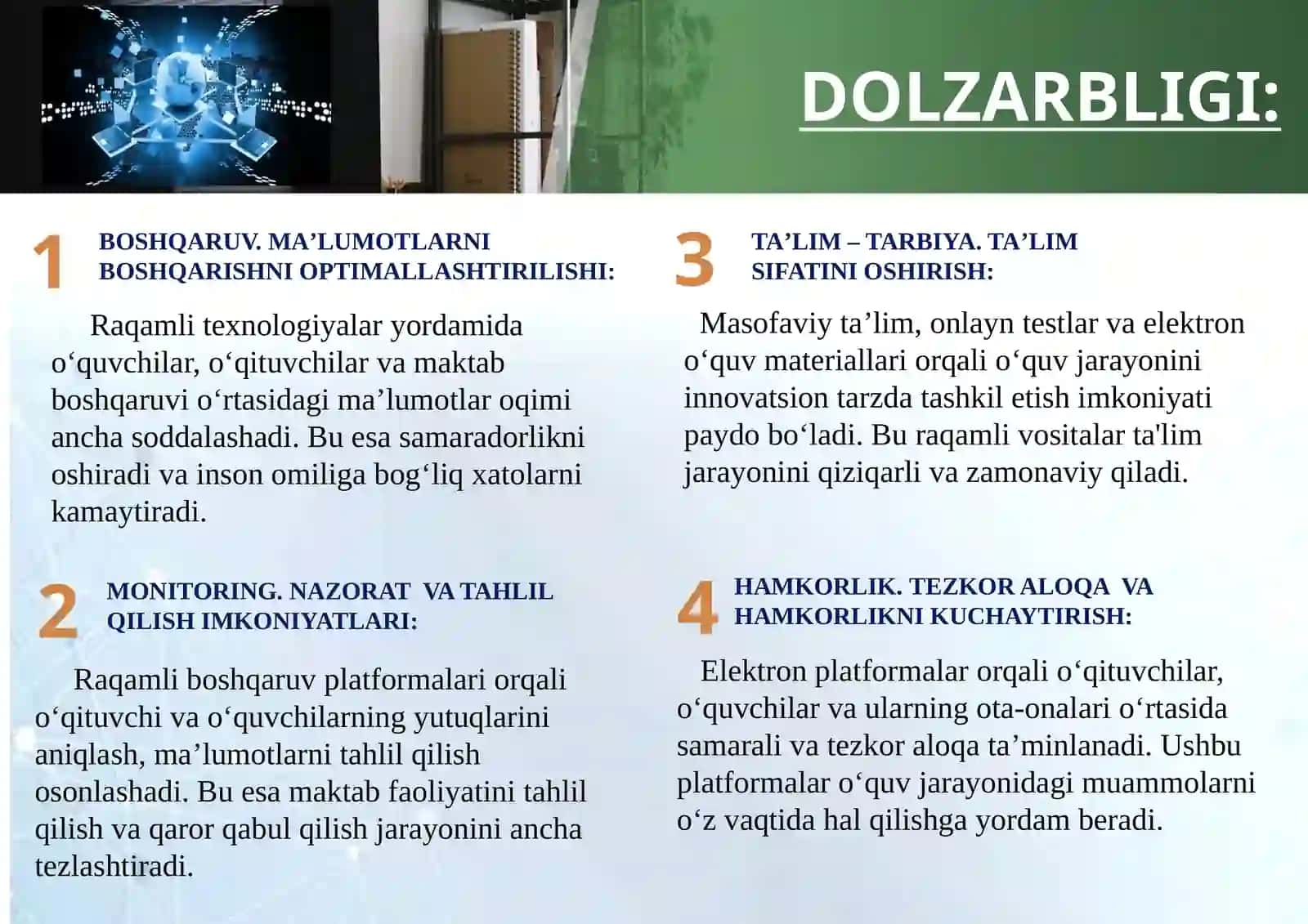 MAKTAB BOSHQARUVIDA RAQAMLI TEXNOLOGIYALARDAN SAMARALI FOYDALANISH 3