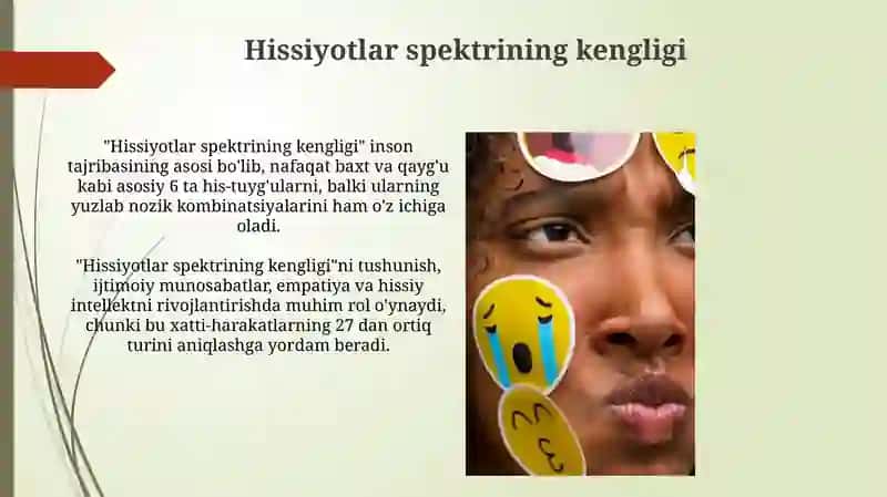 Hissiyotlar spektrining kengligi 3