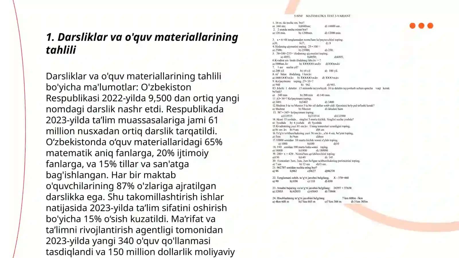 Darsliklar va o'quv materiallarining tahlili 3