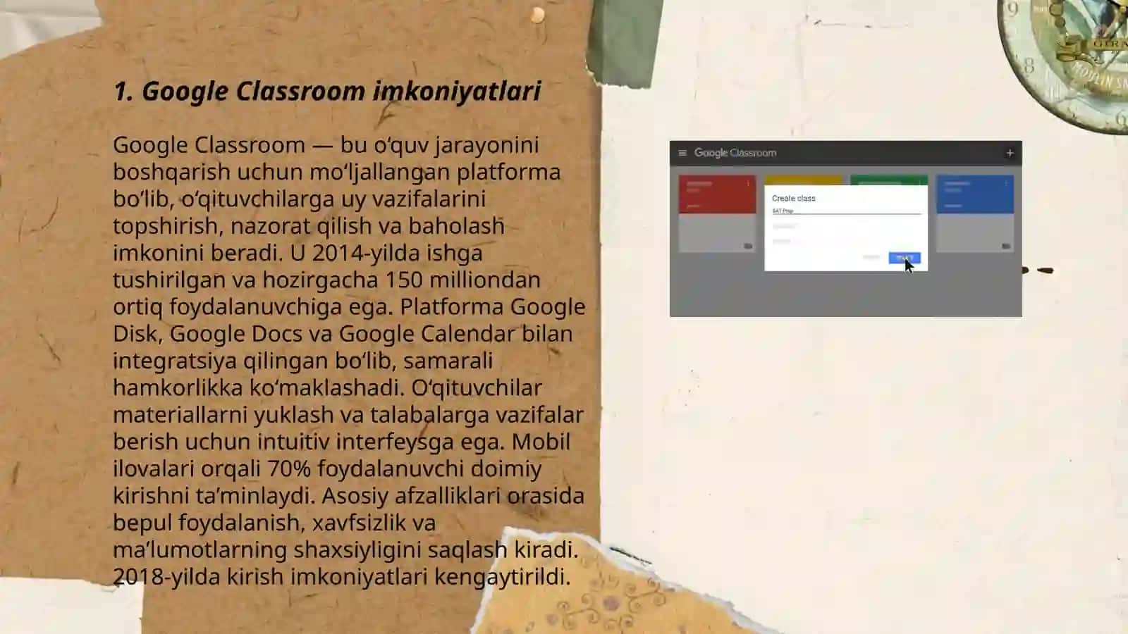 Google classroom platformasi 3