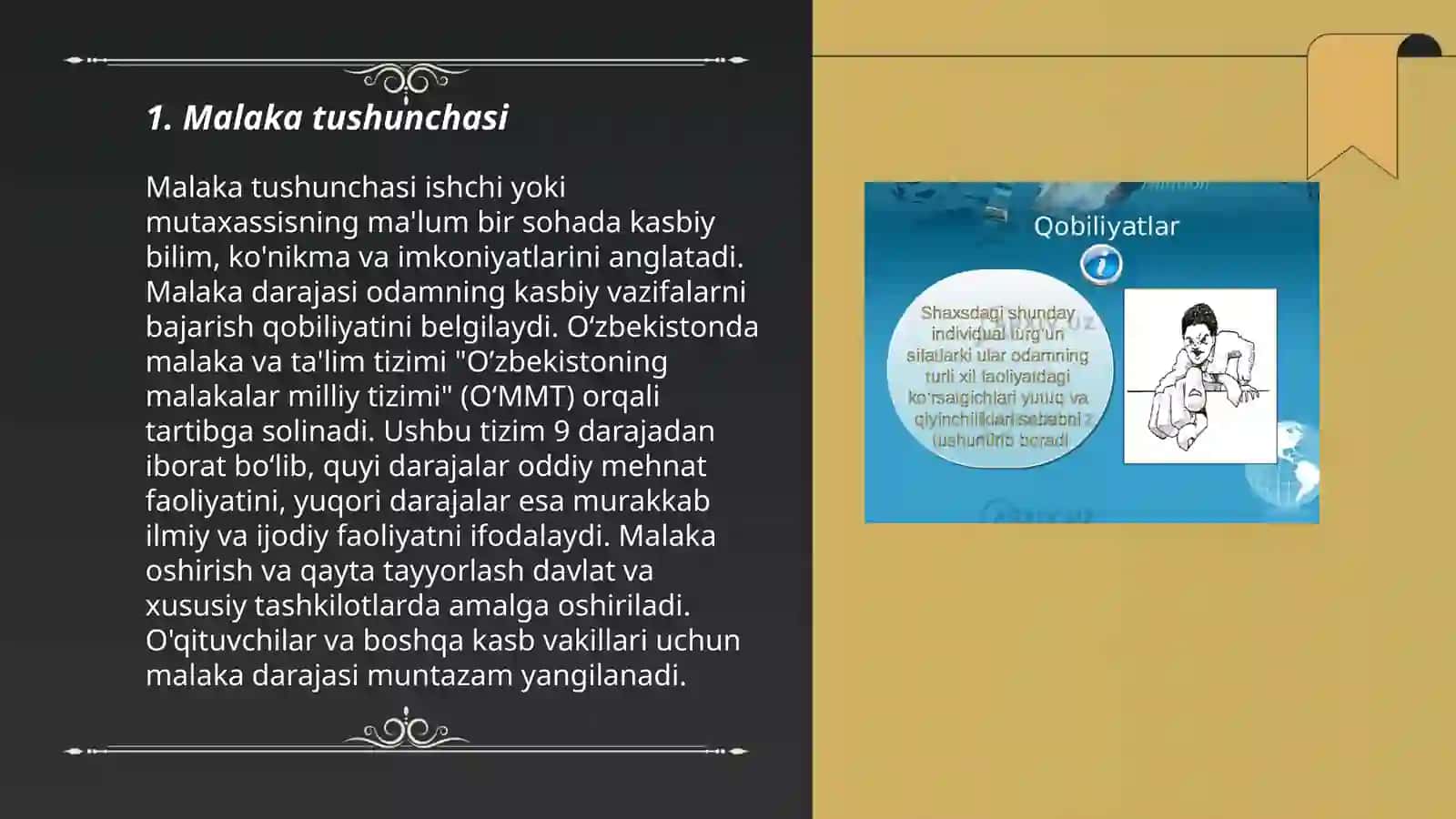 Shaxsning malaka va odatlari 3