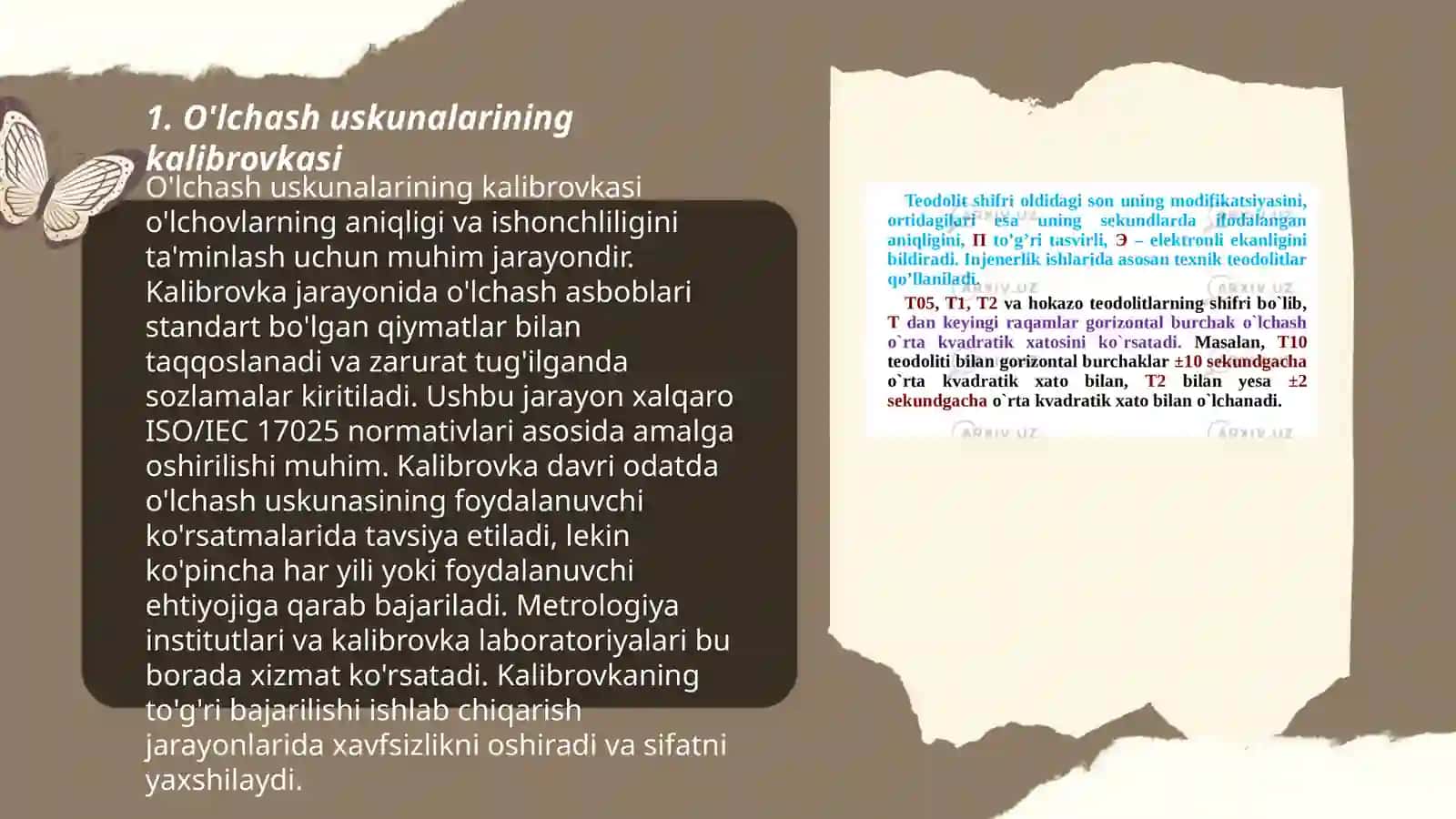 O'lchash uskunalarining kalibrovkasi 3