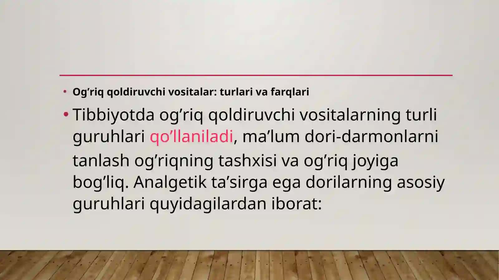 Analgeziyaqiladigan vositalar 3
