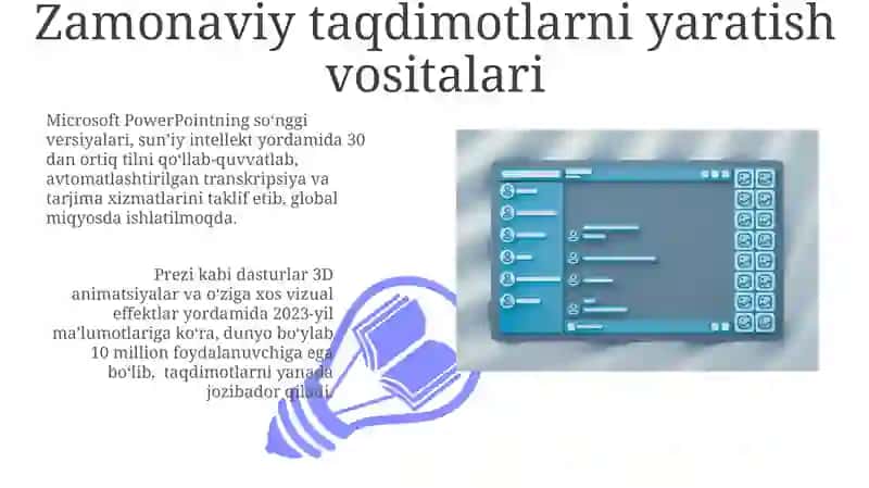 Zamonaviy taqdimotlarni yaratish vositalari 3