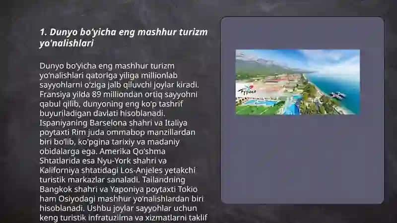 Dunyo boʻyicha eng yirik turizm kampaniyalar 3