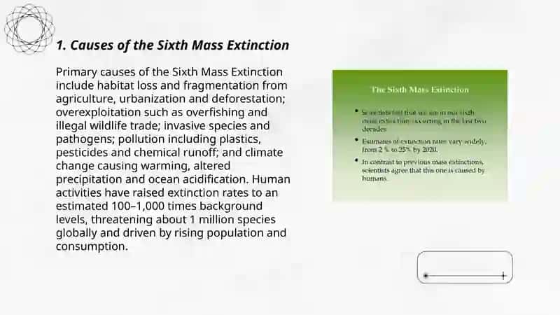 The Sixth Mass Extinction of species 3