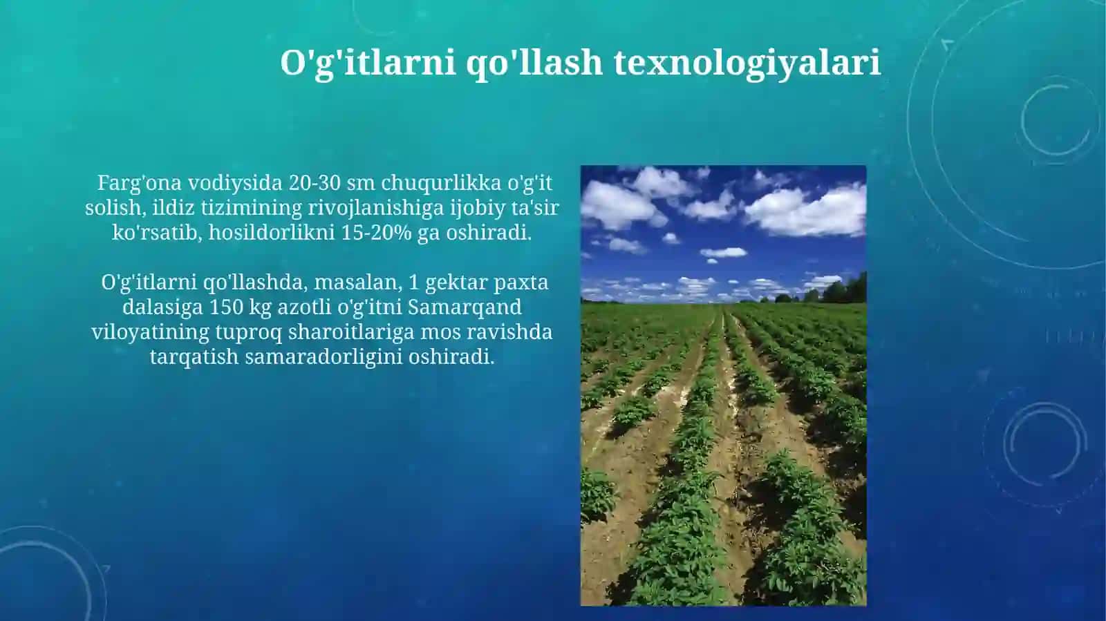 Dehqonchilikda organik va mineral oʻgʻitlarning ahamiyati 3