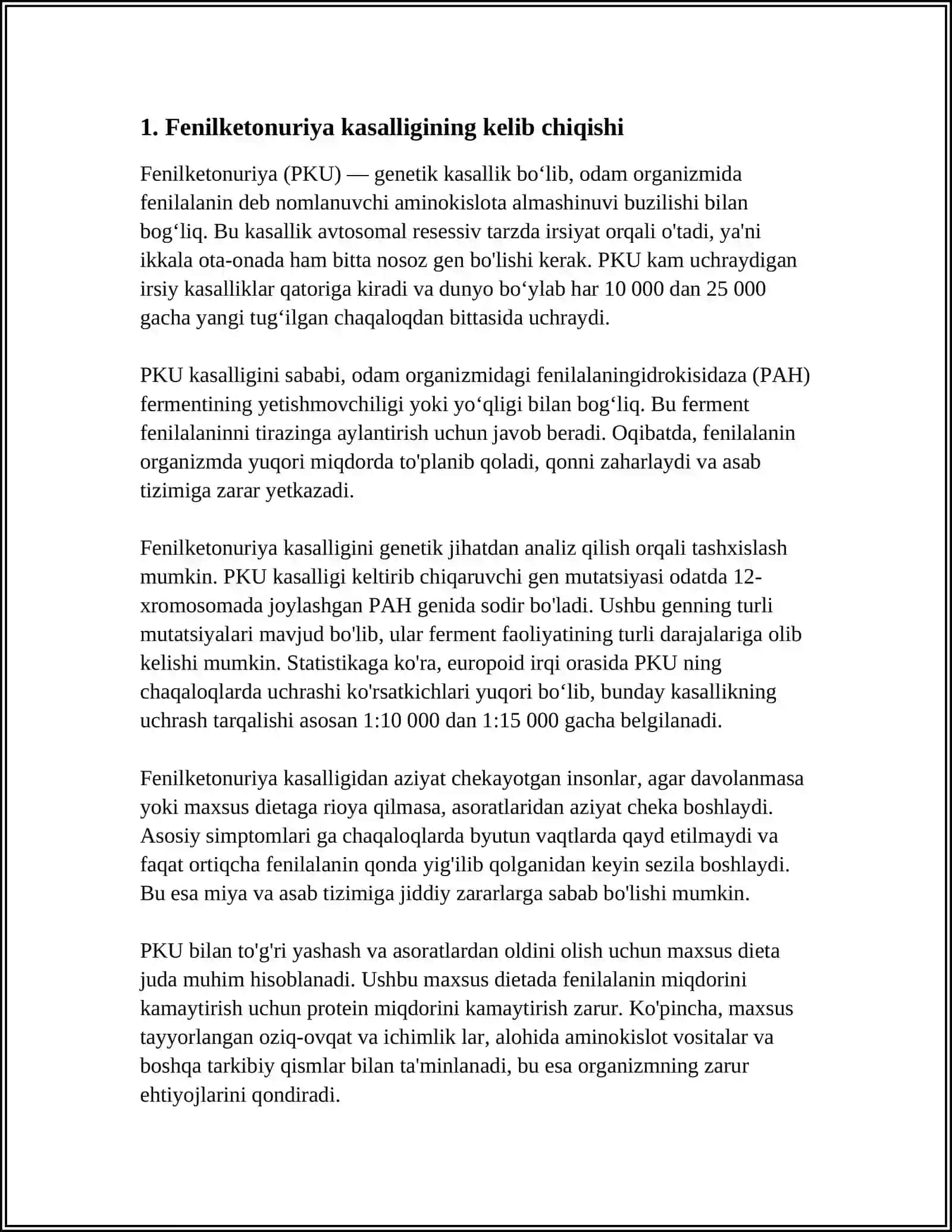 FENILKETONURIYA KASALLIGI 3