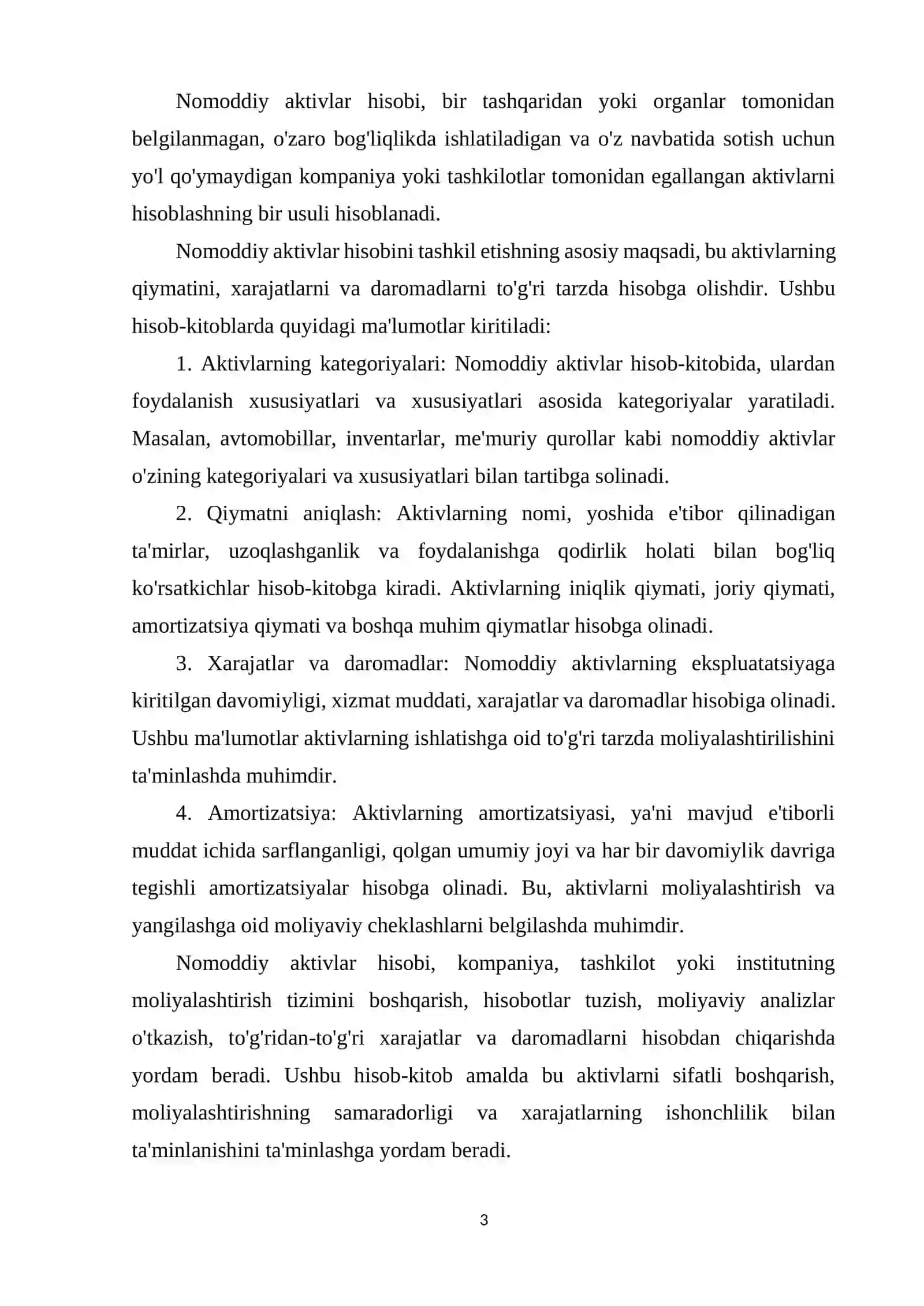 Byudjet tashkilotlari da nomoddiy aktivlar hisobi. 3
