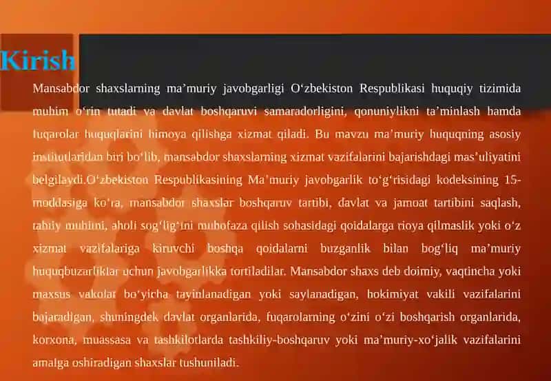 Mansabdor shaxslarning ma'muriy javobgarligi 3