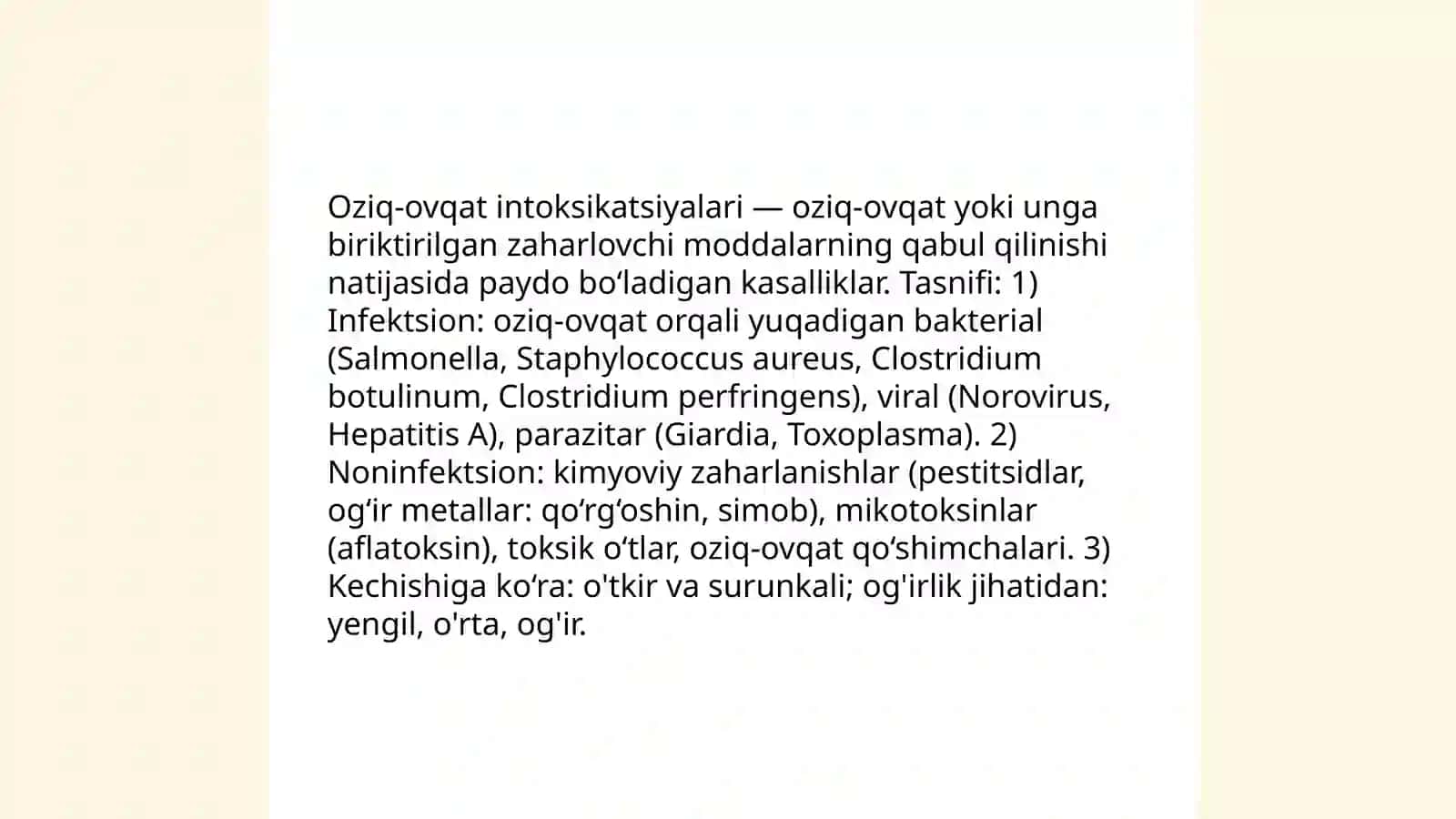 Oziq-ovqat intoksikatsiyalari 3