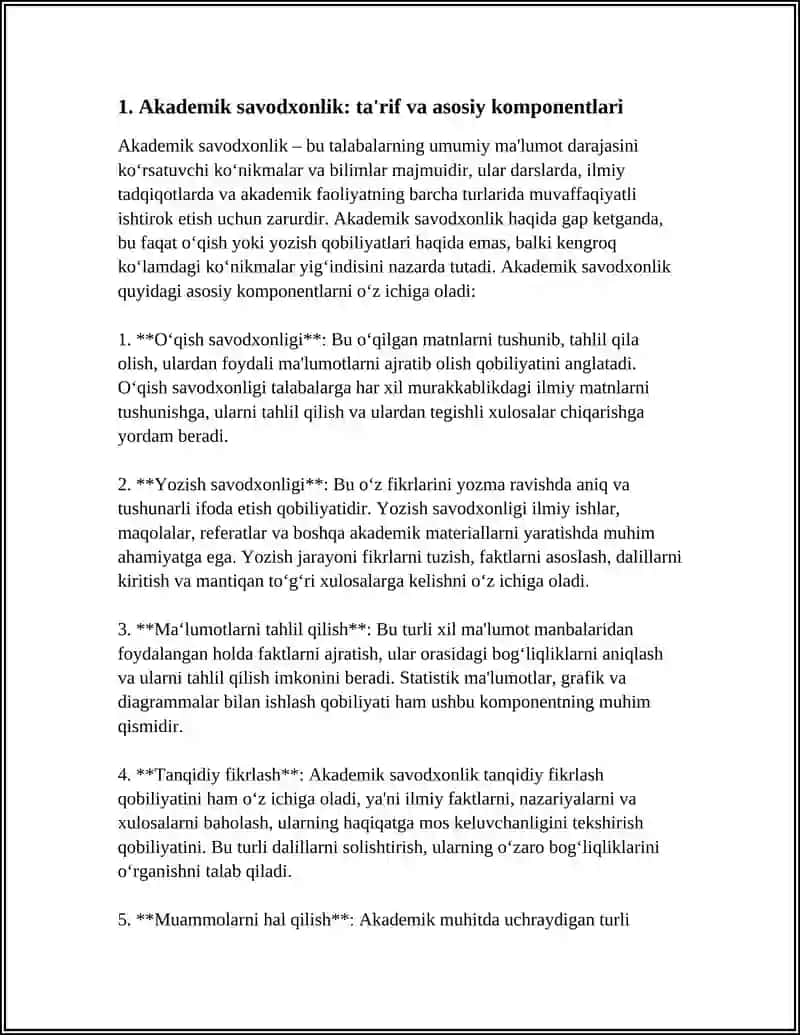 AKADEMIK SAVODXONLIK VA UNING O'RNI 3