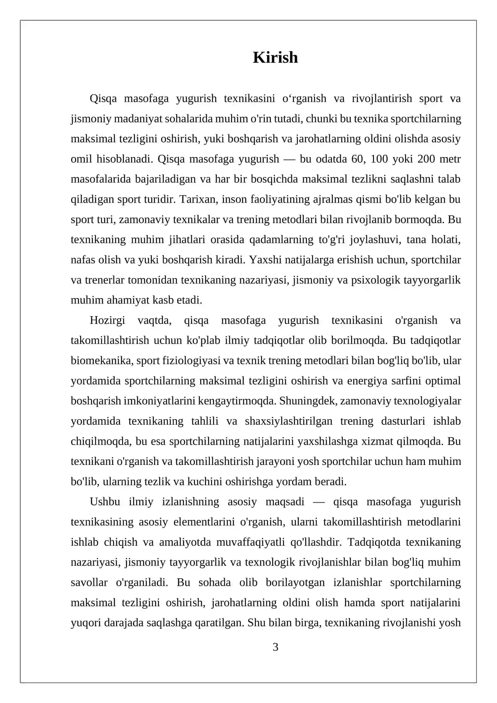 Qisqa masofaga yugurish texnikasi 3