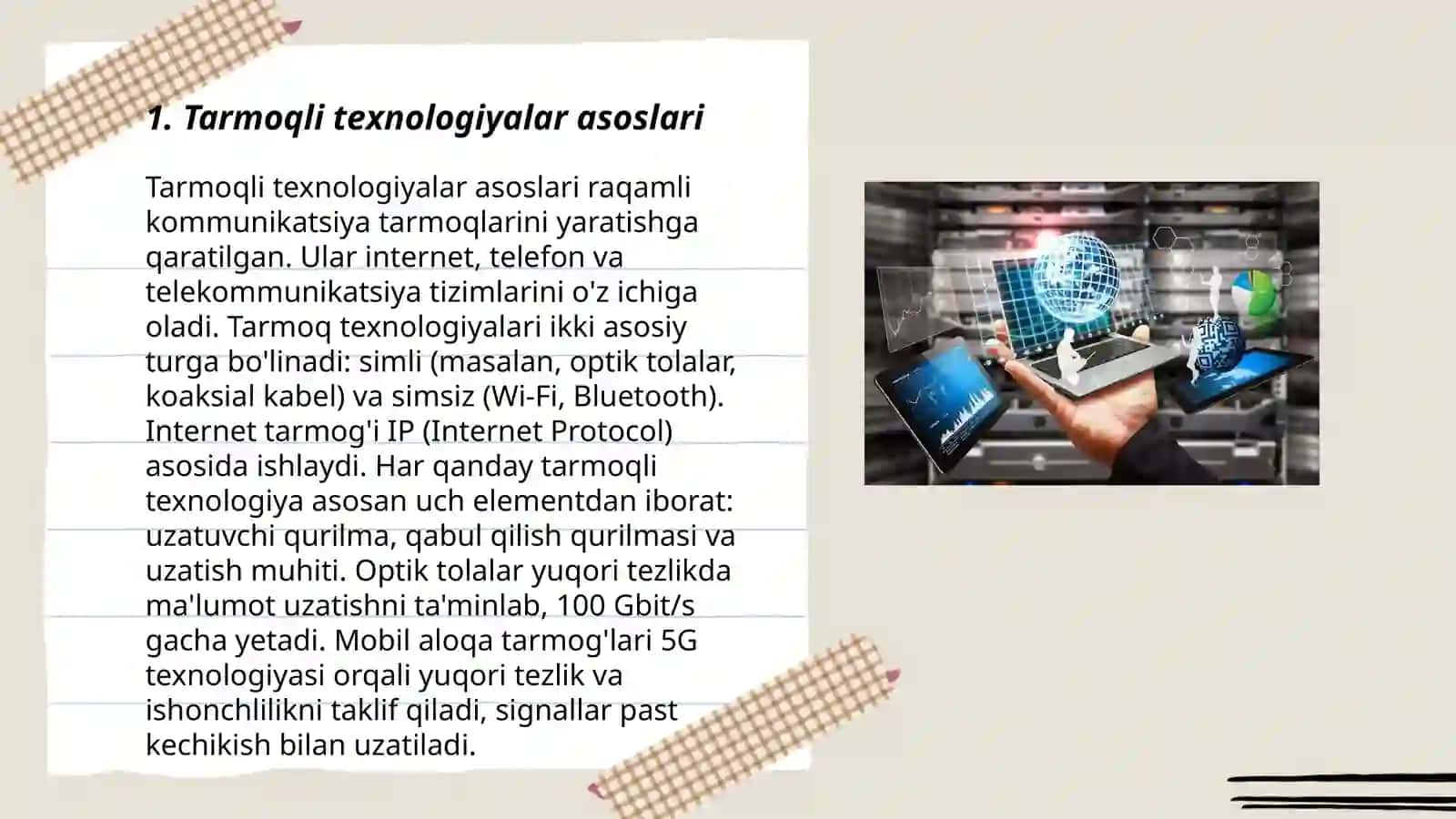Tarmoqli texnologiyalari va internet xizmatlari 3