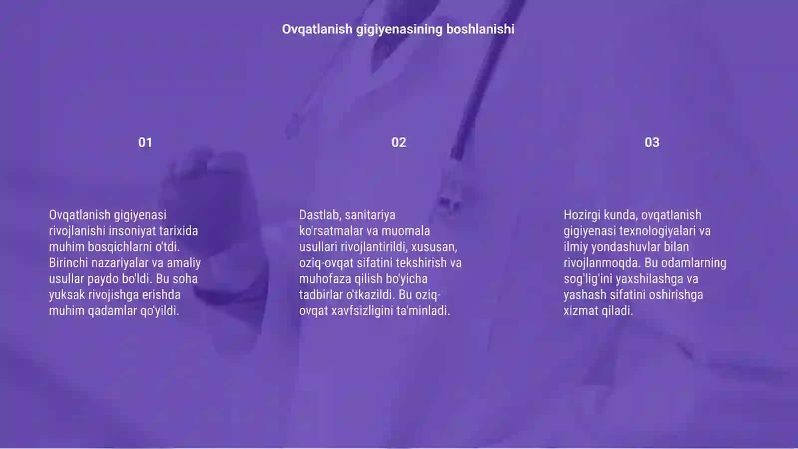 Ovqatlanish gigiyenasi rivojlanish tarixi 3
