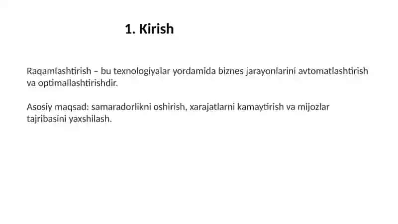 Biznesni raqamlashtirishning amaliy jihatlari 3