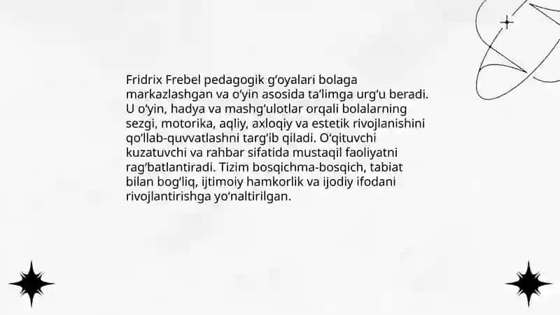 Fridrix Frebelning didaktik tizimi 3