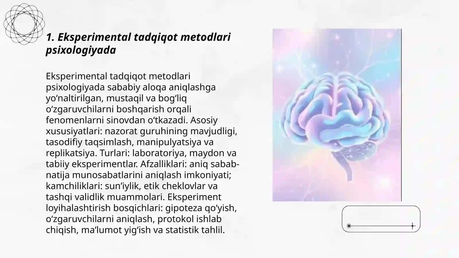 Psixologiya fanining ilmiy tadqiqot metodlari 3