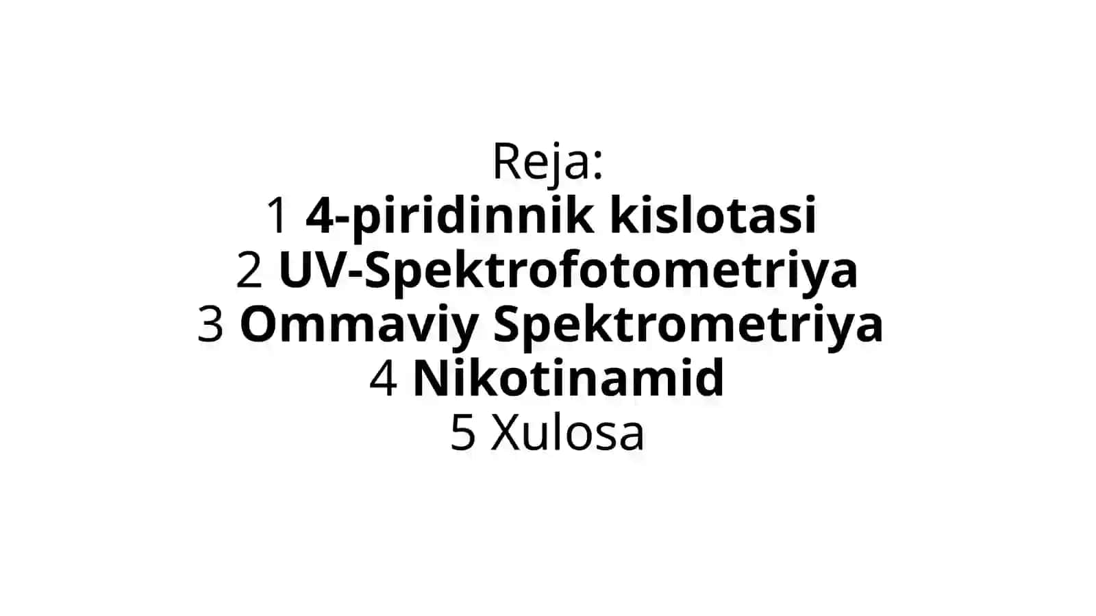 Piridin-4-karbonkislotasi tahlili 3