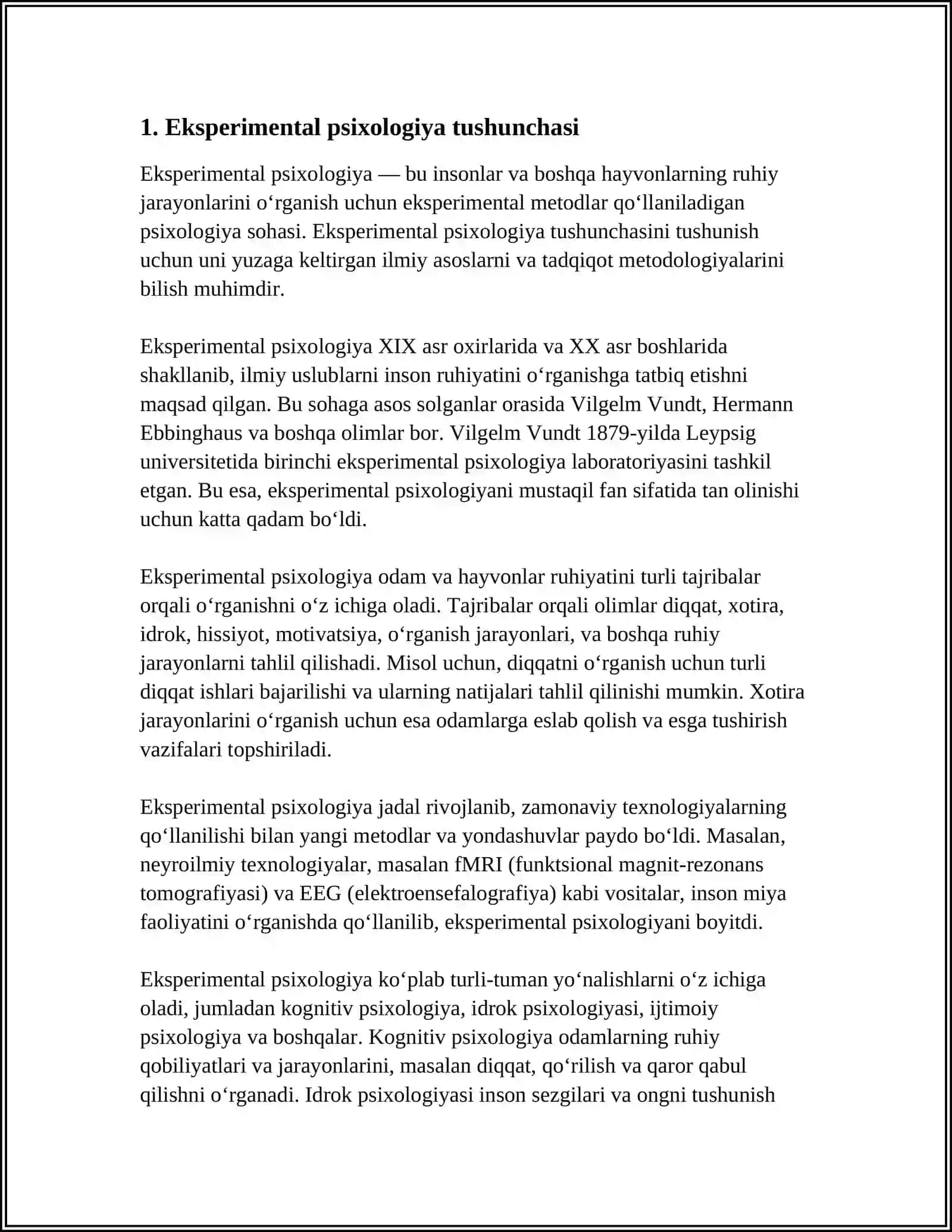 EKSPERIMENTAL PSIXOLOGIYADA NAZARIYA VA UNING TUZULISHI HAQIDA SLAYD 3