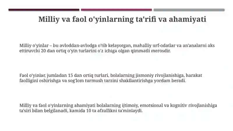 Õrta yoshdagi bolalarga beriladigan milliy va harakatli õyinlarni õrganish 3