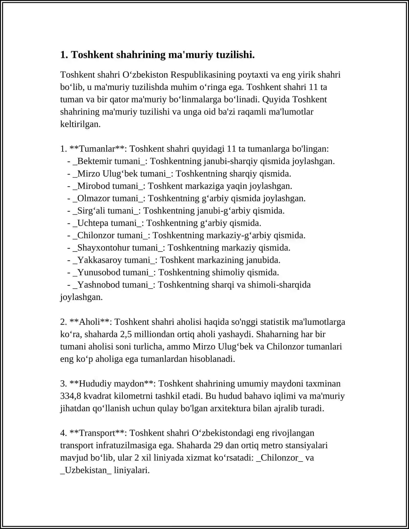 Toshkent shahrining ma'muriy tuzilishi 3