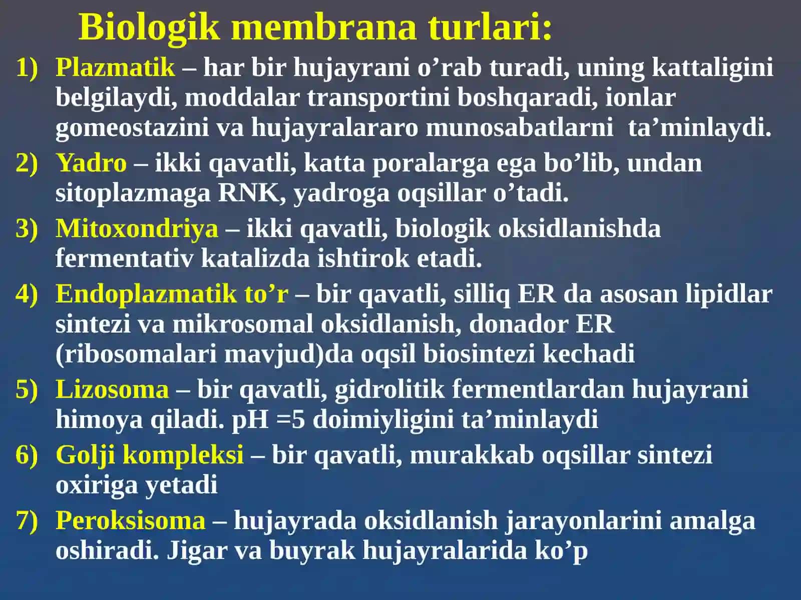 Hujаyrа mеmbrаnаlаrining tuzilishi va vazifalari 3