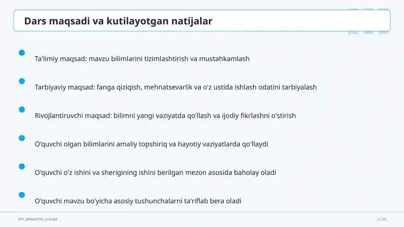 Zamonaviy dars ishlanmasini tuzish 3