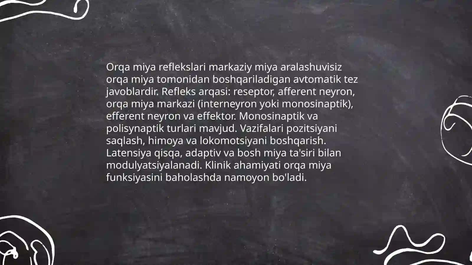 Odam va hayvonlarda orqa miya reflekslari 3