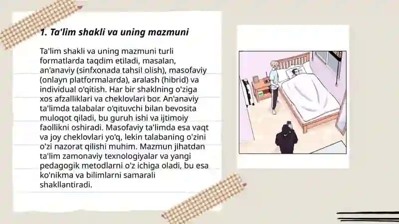 Ta'lim shakli va uni tashkil etish tushunchasi 3