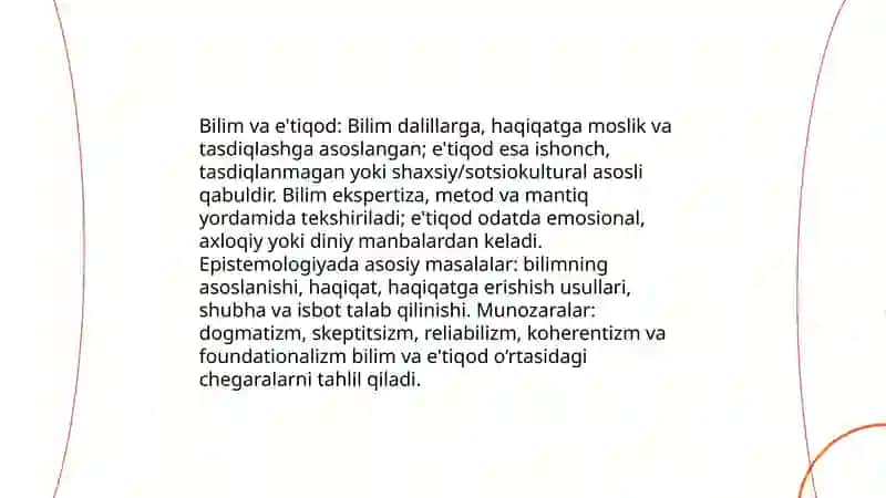 Bilish falsafasi (gnosologiya) 3