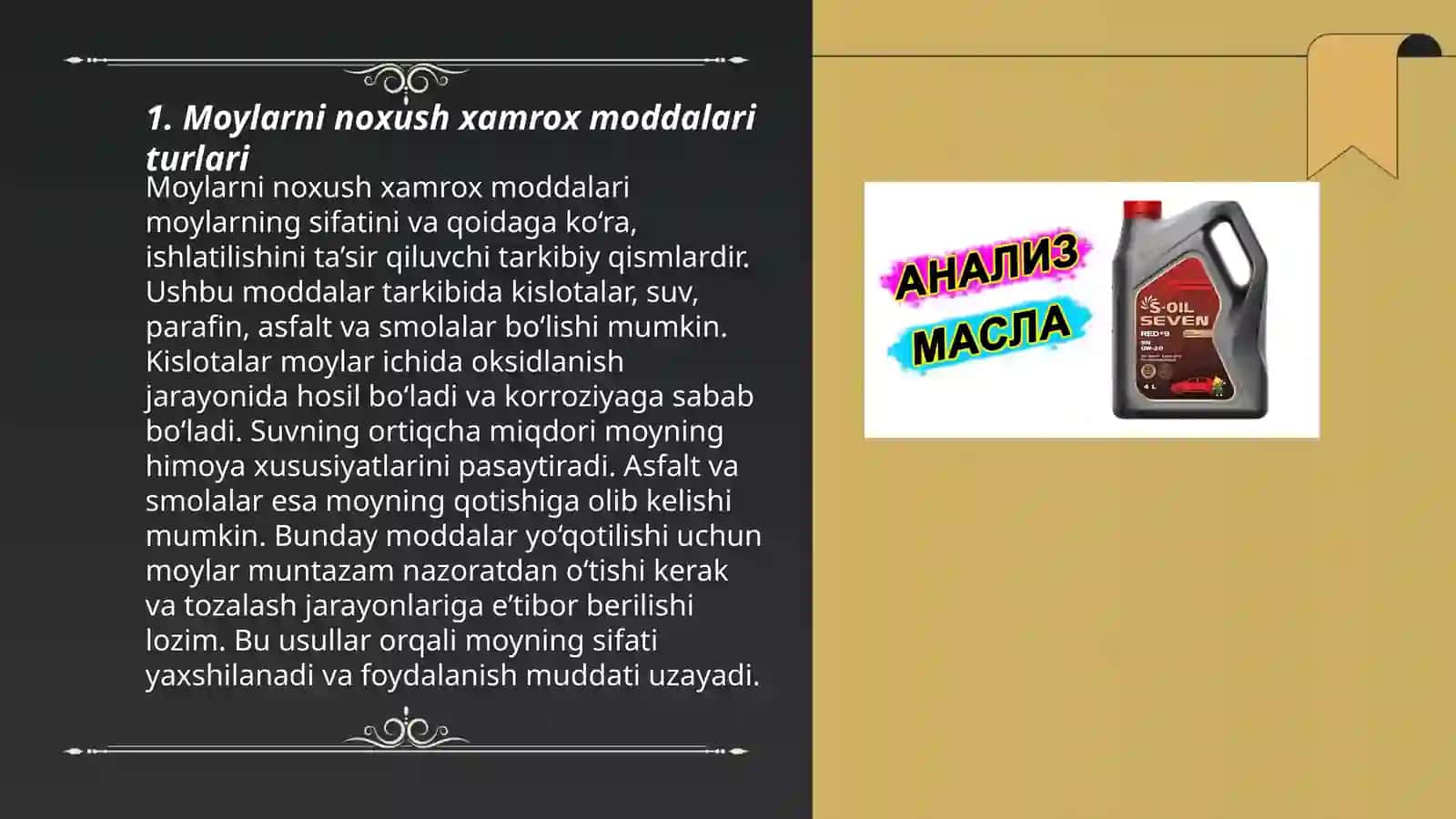 Moylarni noxush xamrox moddalari 3